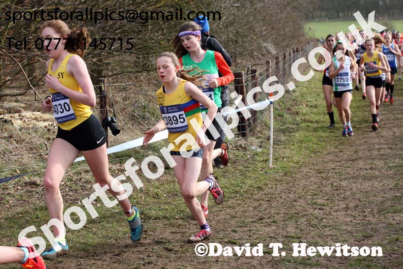 Girls under-15s 2019 British Athletics Inter Counties Cross Country, Prestwood Hall, Loughborough. Photo:  David T. Hewitson/Sports for All Pics